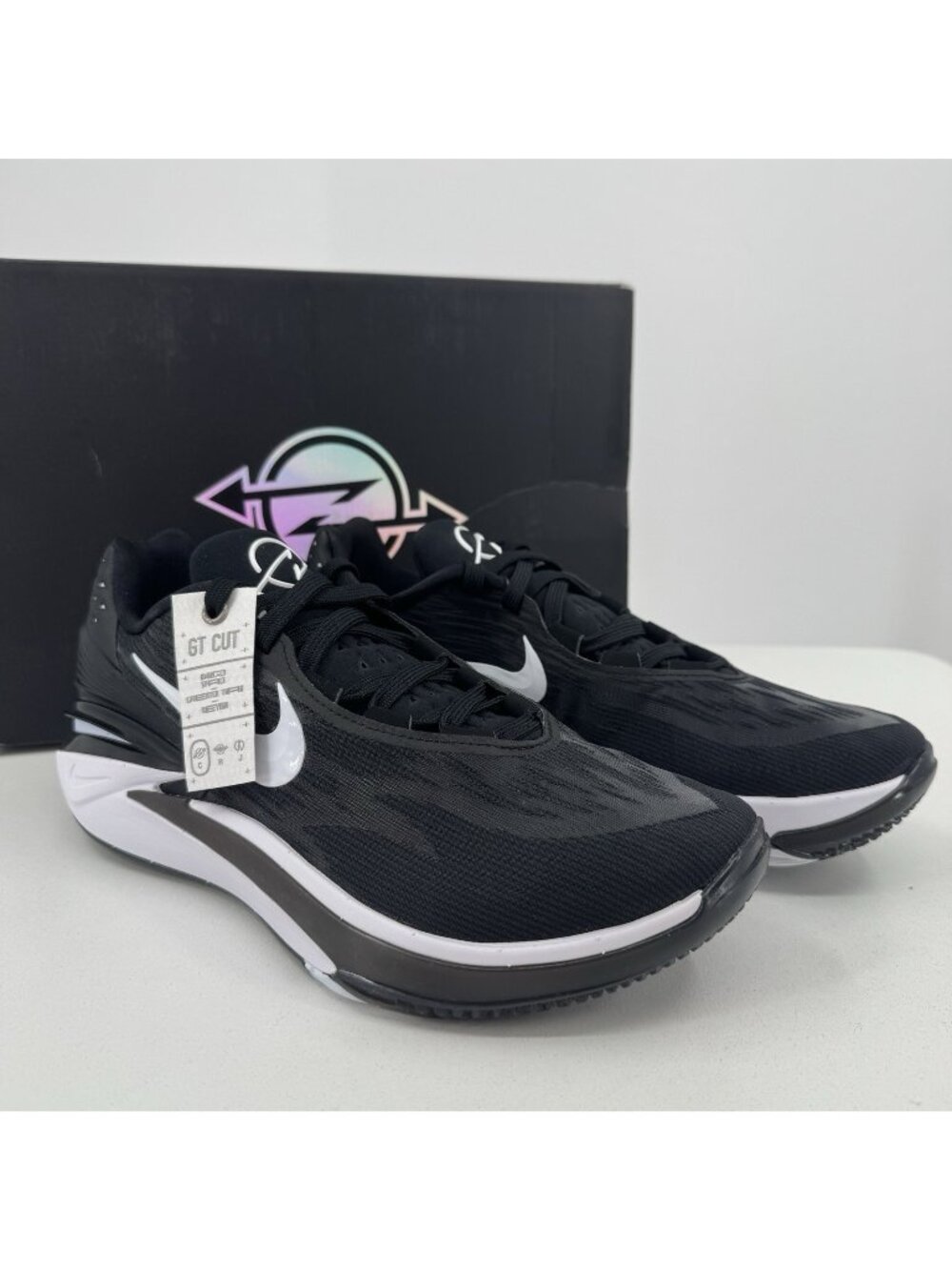 Nike Men's Air Zoom G.T. Cut 2 Basketball Shoes in Black/White Size 10